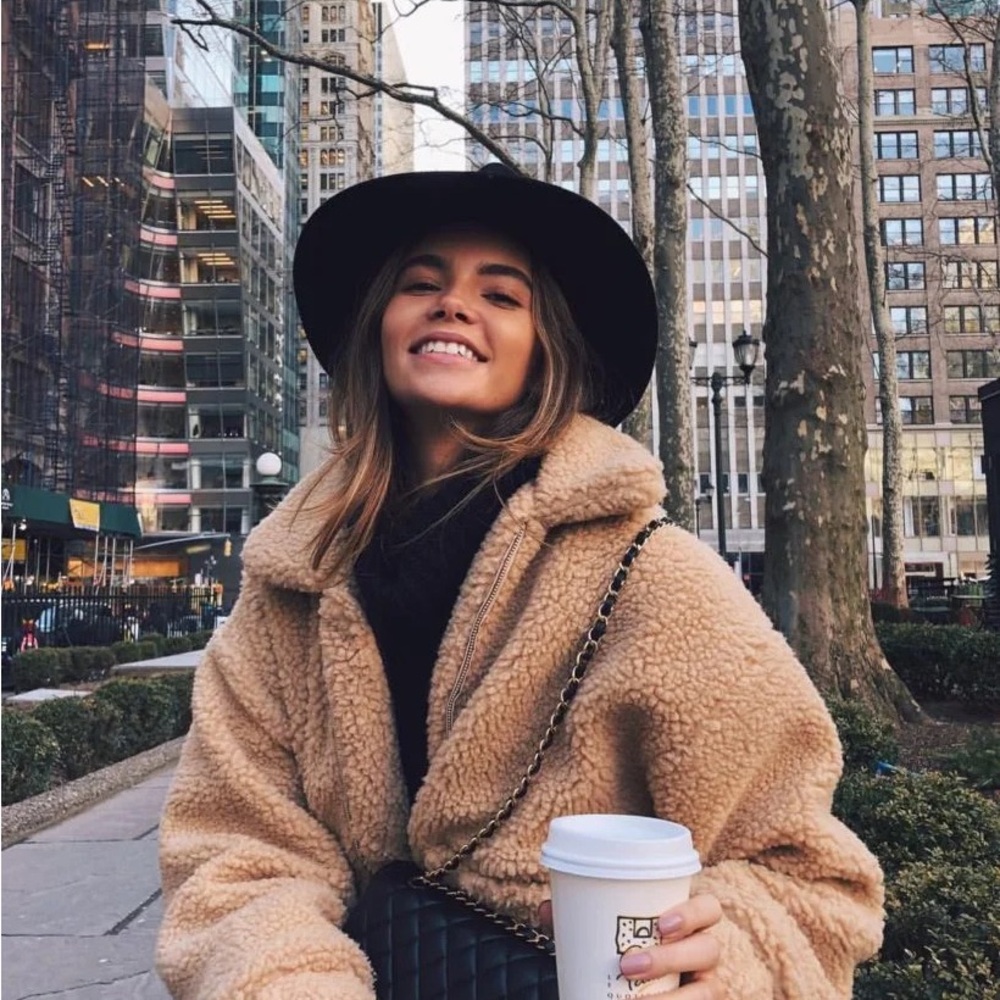 Cozy Tan Teddy Coat